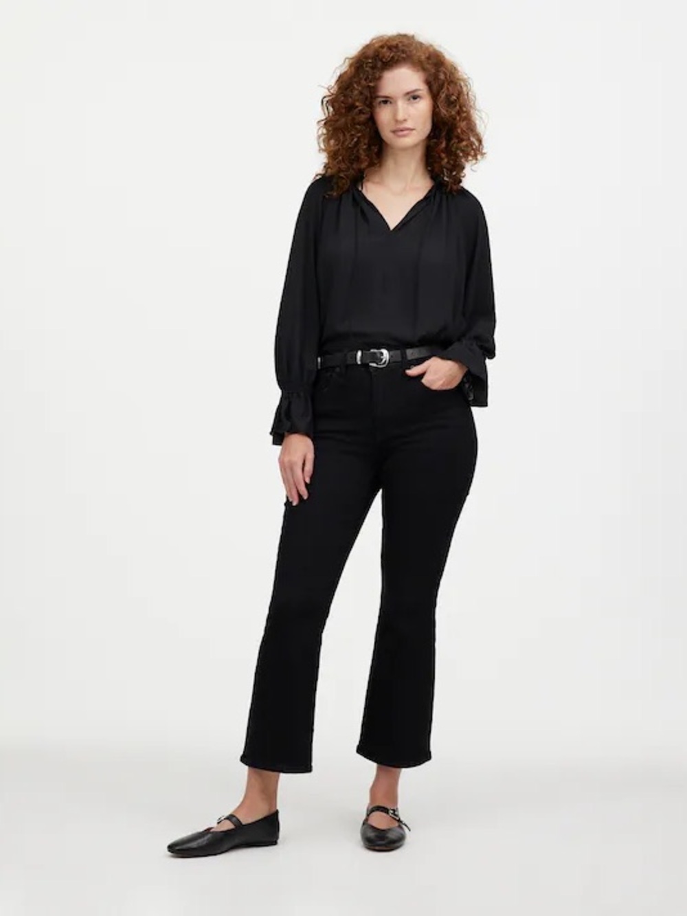 NWT! Madewell Curvy Kick Out Crop Black Jeans- 24